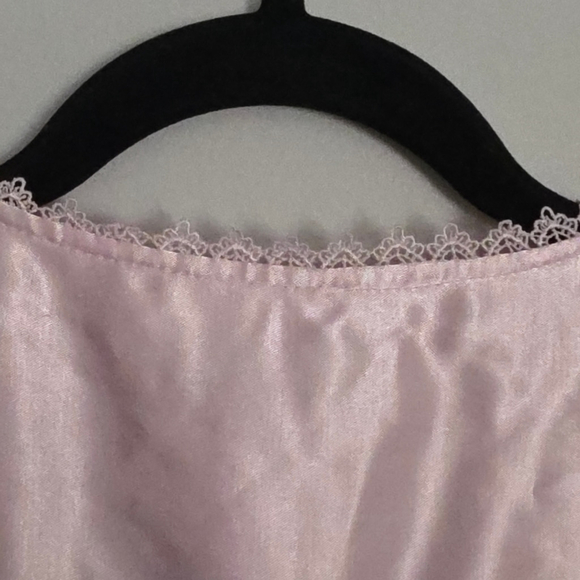 Vanity Fair Pink Satin Chemise Pajama Night Gown Size Large - Picture 7 of 8